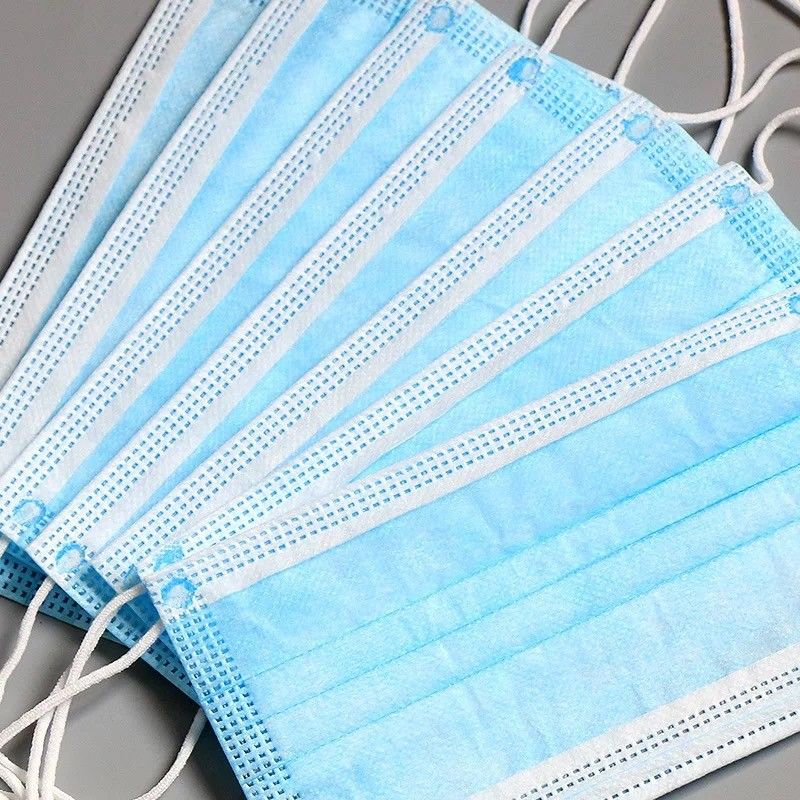 Sitio limpio médico azul y blanco del gancho de la mascarilla disponible respirable