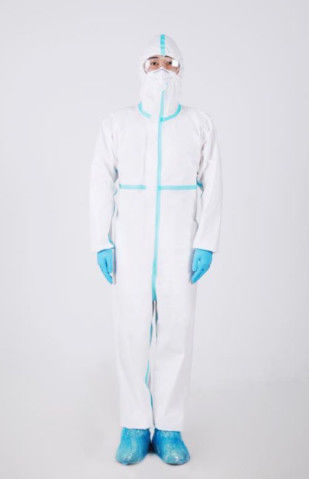 El aislamiento disponible médico viste el traje protector con la cinta alto Effciency