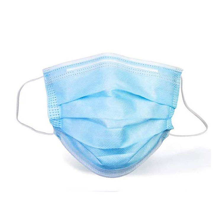 Máscara médica disponible de 3 capas ningún color azul hipoalérgico de las fibras de vidrio