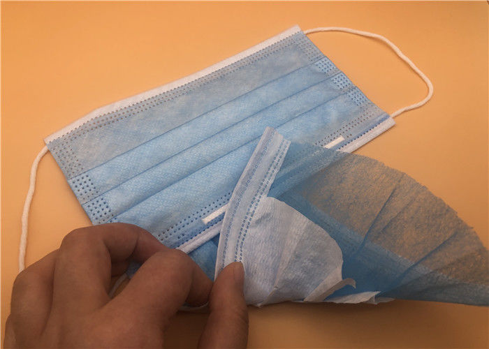 Extensión azul no tejida disponible de los gérmenes del límite de la ayuda del color de la mascarilla del polvo anti