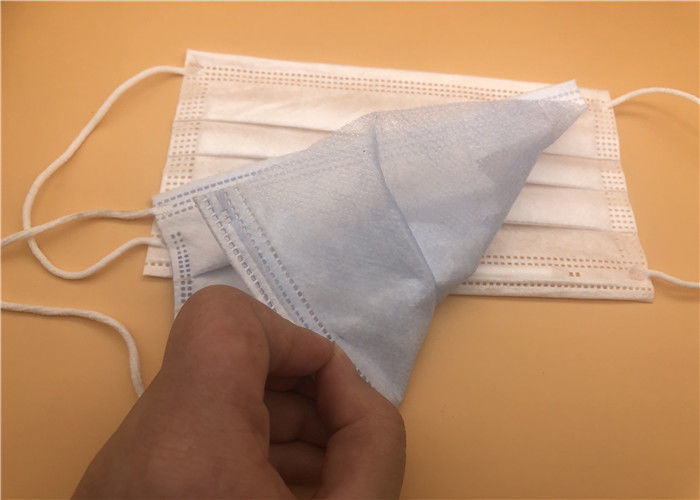 Color blanco azul del gancho de la contaminación anti disponible elástico sana de la mascarilla