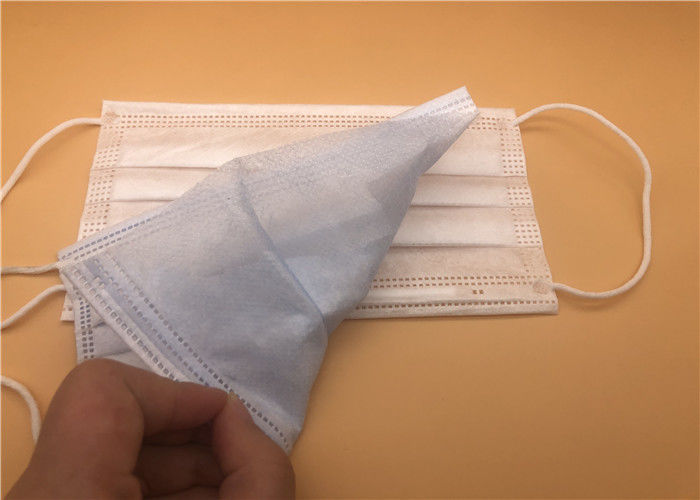 Color blanco azul del gancho de la contaminación anti disponible elástico sana de la mascarilla