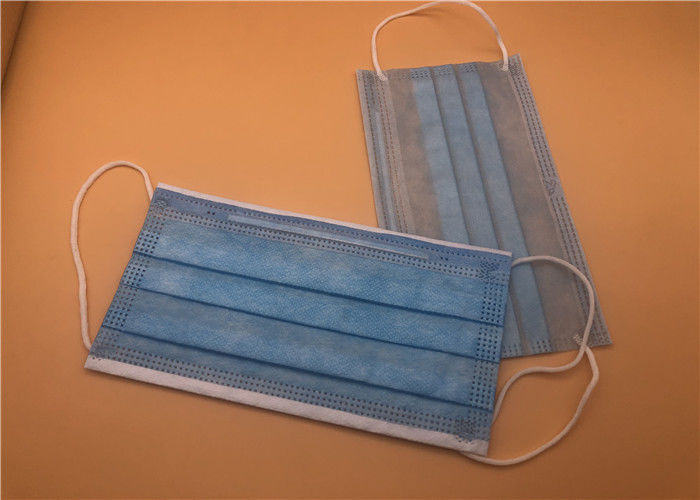 Azul el llevar fácil resistente flúido respirable de la mascarilla de 3 capas protector