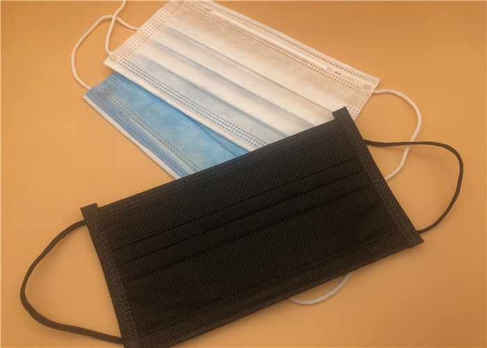 Máscara médica disponible respirable de 3 capas con el lazo en enlace hecho girar cordón hecho girar