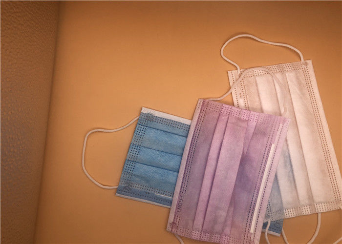 Máscara médica disponible de 3 capas ningún color azul hipoalérgico de las fibras de vidrio