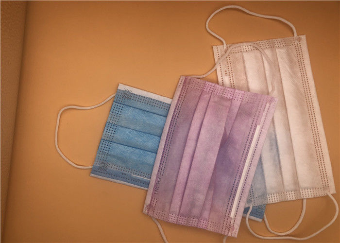 Máscara médica disponible de 3 capas ningún color azul hipoalérgico de las fibras de vidrio